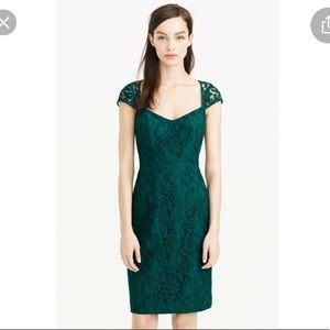 J. Crew Emerald Green Tinsley Dress 10